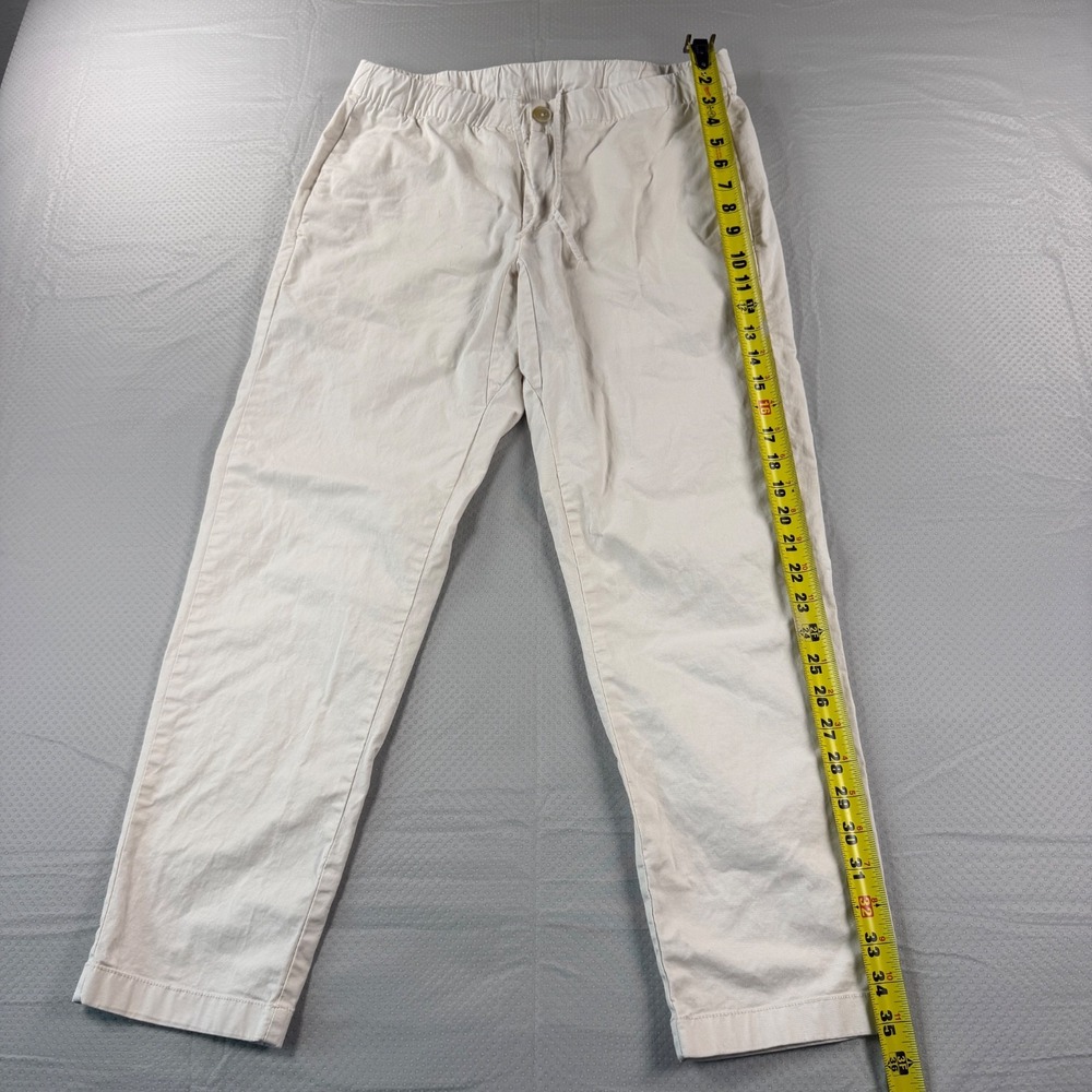 Bonobos Mens Drawstring Off White Chino Stretch Chino Pants Small Short